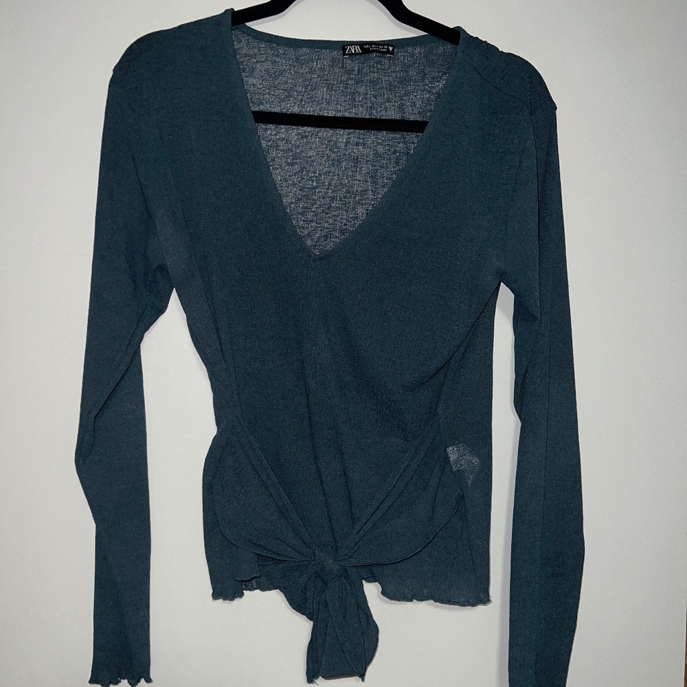 Zara blouse with tie